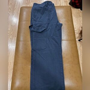 Zara Relaxed Navy Cargo Utility Pants